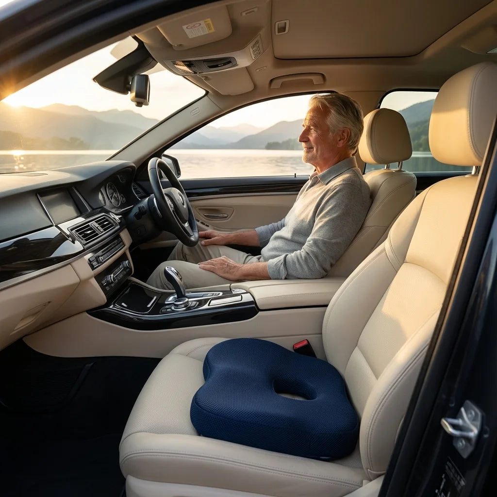 coussin ergonomique dossier senior voiture soutien coccyx