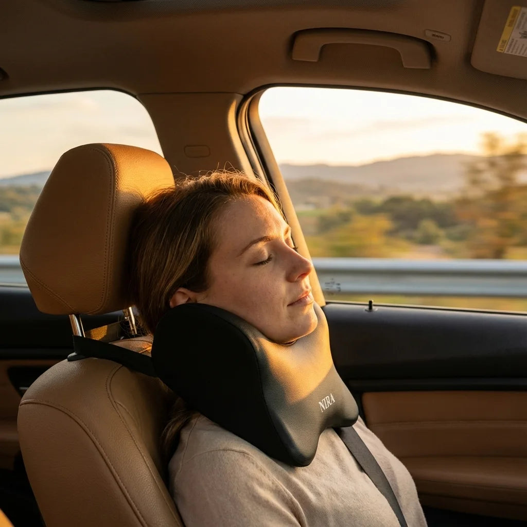 coussin nuque ergonomique et a memoire de forme voiture relaxation supérieure