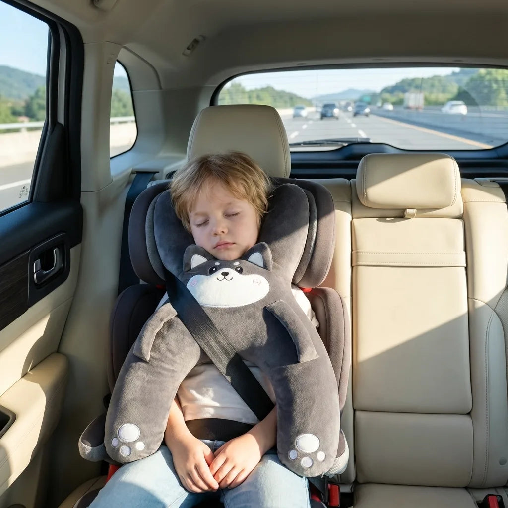 coussin pour dormir en voiture enfant motifs ludiques