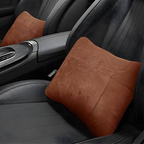 coussin pour la voiture marron PlushCush