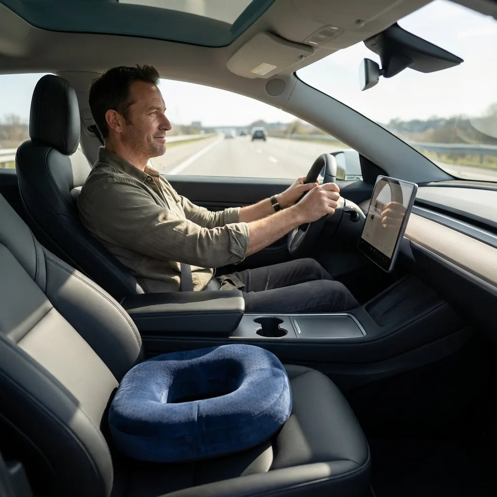 coussin voiture circulation anti hemorroides ergonomique confortable