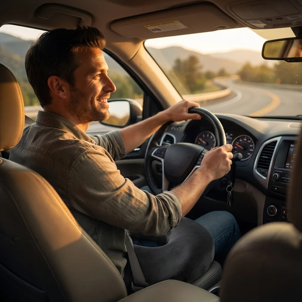 coussin voiture hemorroides memoire de forme entretien simplifié