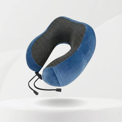 Oreiller cou voiture - Tissu Respirant Bleu