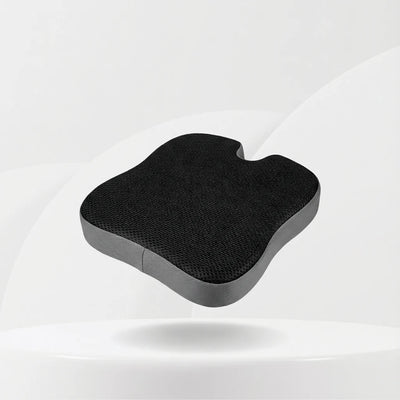 Sur siège voiture memoire de forme - Cuir noir et gris